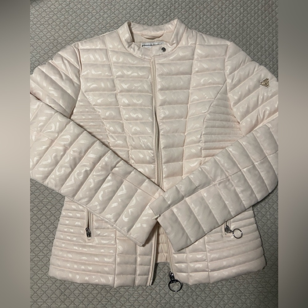 Women's GUESS Cream Quilted Jacket
